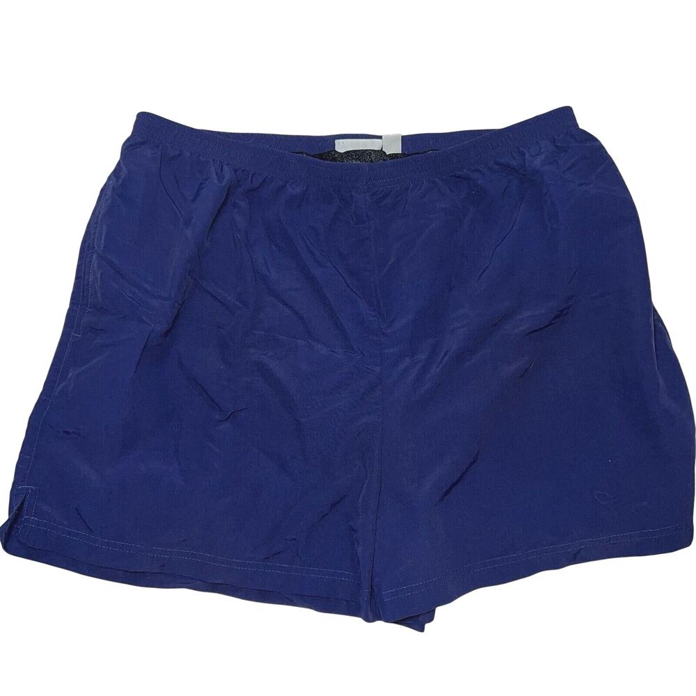 L.L. Bean Shorts Men’s Size XL Navy Blue Lined Elastic Waist Hike Swim #274636